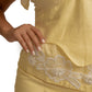Blossom Yellow Top with White Lace