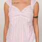 Jennifer Pink And White Stripe Top