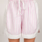 LUNA PINK AND WHITE STRIPED CO-ORD SET