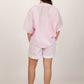 LUNA PINK AND WHITE STRIPED CO-ORD SET