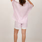 LUNA PINK AND WHITE STRIPED CO-ORD SET