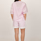 LUNA PINK AND WHITE STRIPED CO-ORD SET