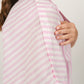 LUNA PINK AND WHITE STRIPED CO-ORD SET