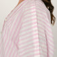 LUNA PINK AND WHITE STRIPED CO-ORD SET