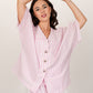 LUNA PINK AND WHITE STRIPED CO-ORD SET