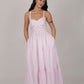 Abby White Pink Striped Dress