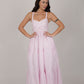Abby White Pink Striped Dress