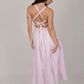 Abby White Pink Striped Dress