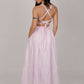 Abby White Pink Striped Dress