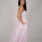 Abby White Pink Striped Dress