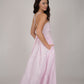 Abby White Pink Striped Dress