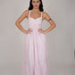 Abby White Pink Striped Dress