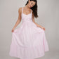 Abby White Pink Striped Dress