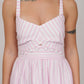 Abby White Pink Striped Dress