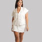 Mogra White Linen Top