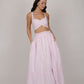 Abby White Pink Striped Dress