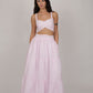 Abby White Pink Striped Dress