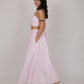 Abby White Pink Striped Dress