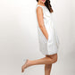 Pearl White Short Dress With Kimono Set