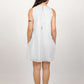 Pearl White Short Dress With Kimono Set