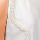 Pearl White Maxi Dress With Kimono Set