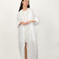 Pearl White Short Dress With Kimono Set