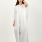 Pearl White Short Dress With Kimono Set