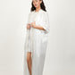 Pearl White Short Dress With Kimono Set