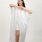 Pearl White Short Dress With Kimono Set