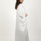 Pearl White Short Dress With Kimono Set