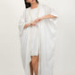 Pearl White Short Dress With Kimono Set