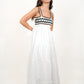 Coral White Dress