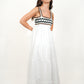 Coral White Dress