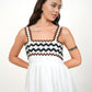 Coral White Dress