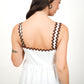Coral White Dress