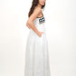 Coral White Dress