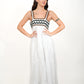 Coral White Dress