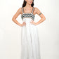 Coral White Dress