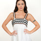 Coral White Dress