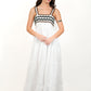 Coral White Dress