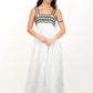 Coral White Dress