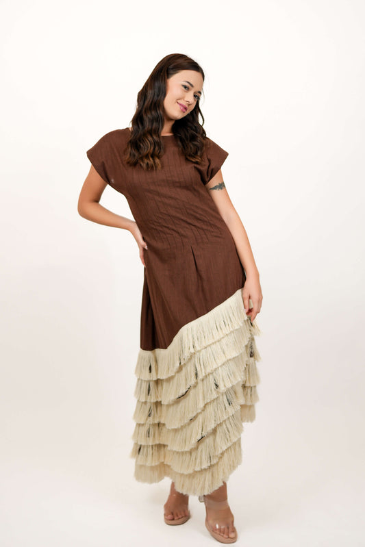 Clove brown Maxi dress