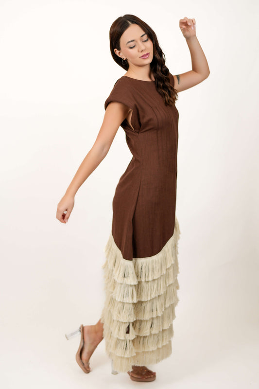 Clove brown Maxi dress