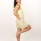 Blossom Yellow Top with White Lace
