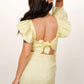 Blossom Yellow Top with White Lace