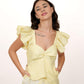 Blossom Yellow Top with White Lace