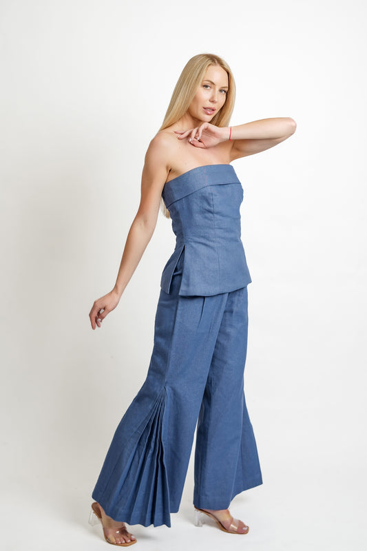 SAMANTHA BLUE CO-ORD SET