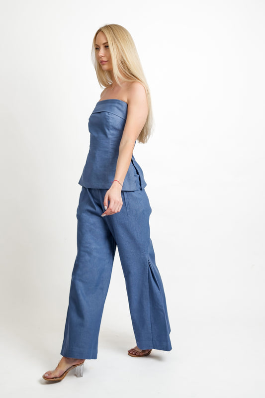 SAMANTHA BLUE CO-ORD SET
