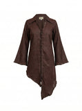 Espresso High Low Brown Top