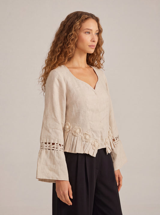 Rumi Top – Handcrafted Pure Linen Corset Top